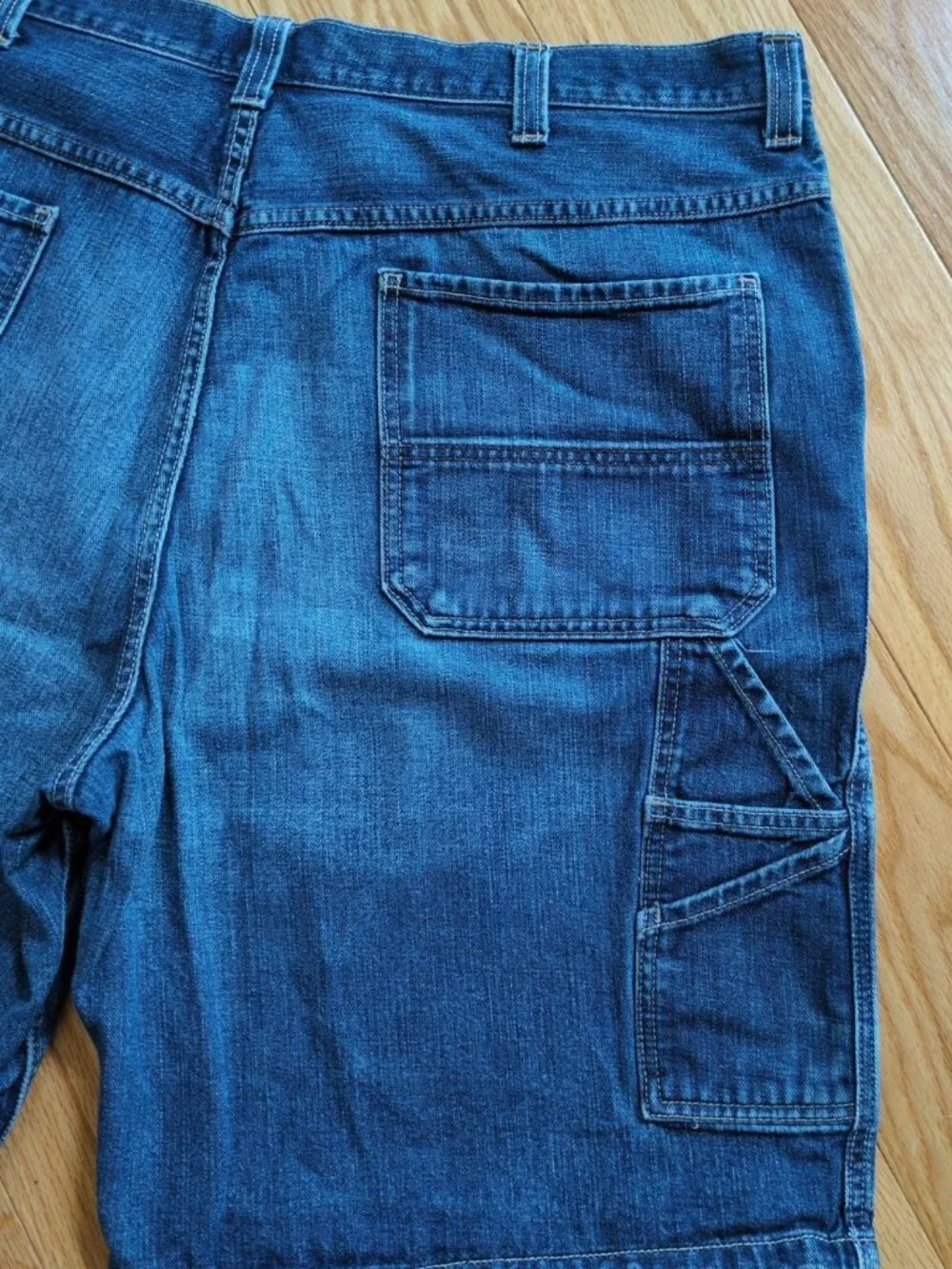 VTG Old Navy Painters Jean Shorts Mens 44 Carpenter Baggy Loose Fit Denim Jorts